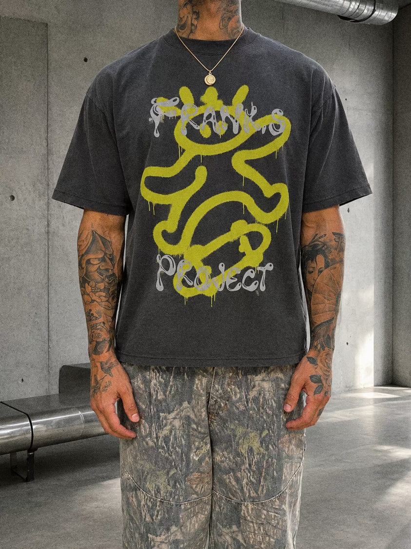 Skater Faded Raw Hem Tshirt